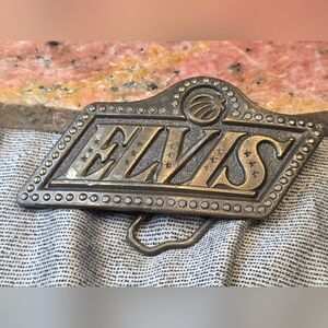 Elvis Presley, The King of Rock 'n' Roll -- "ELVIS "  Brass Belt Buckle